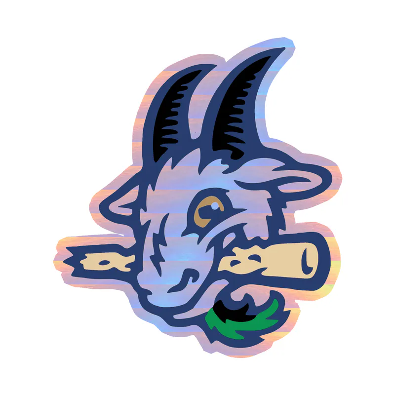Hartford Yard Goats - Head - Holographic Vinyl Decal