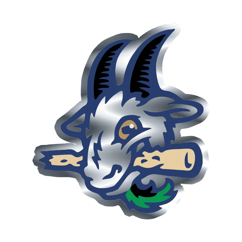 Hartford Yard Goats - Head - Silver Chrome Vinyl Decal
