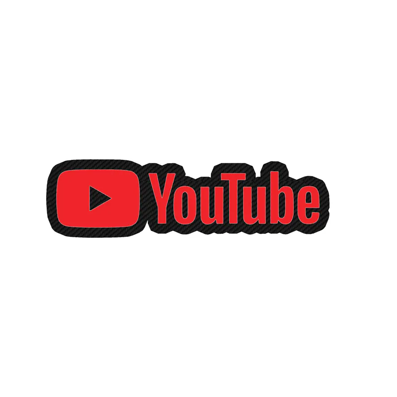 YouTube Carbon Fiber Vinyl Decal