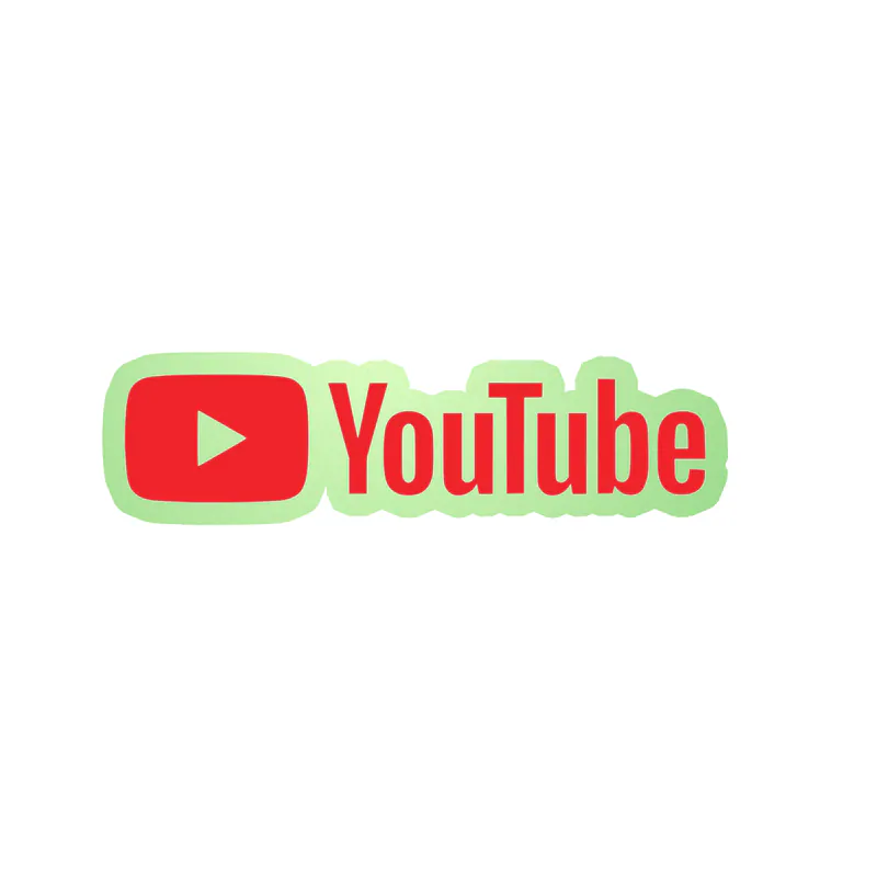 YouTube Glow in the Dark Vinyl Decal