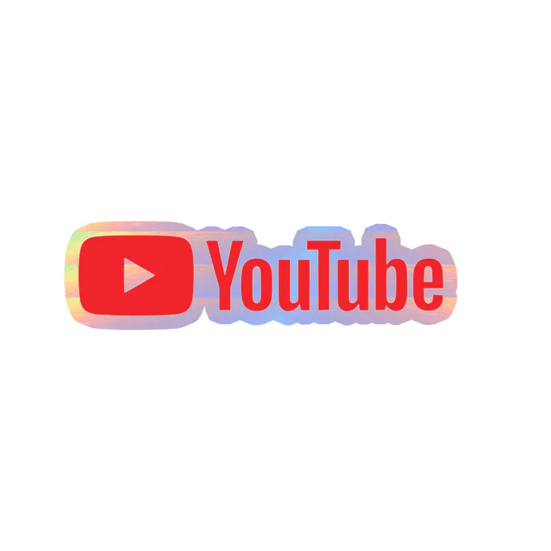 YouTube Holographic Vinyl Decal