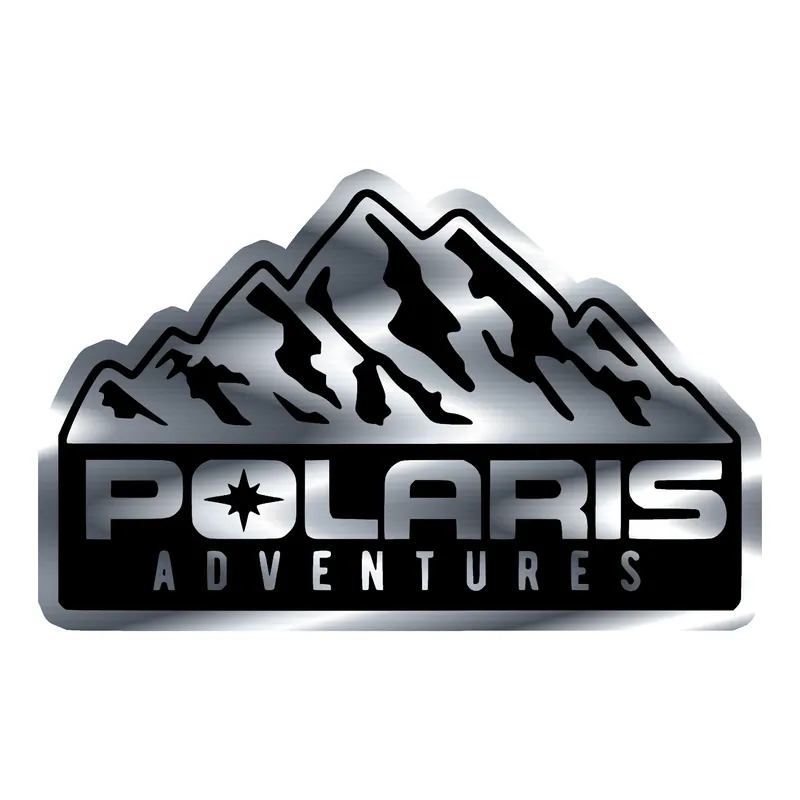 Polaris Silver Chrome Vinyl Decal - Custom Size