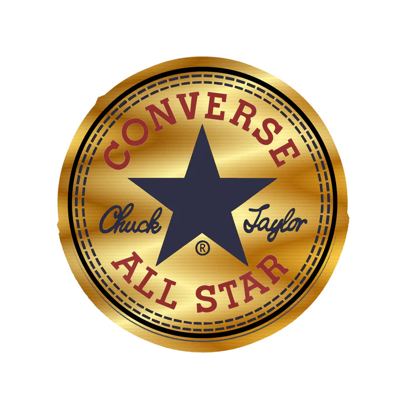 Converse Gold Chrome Vinyl Decal - Custom Size