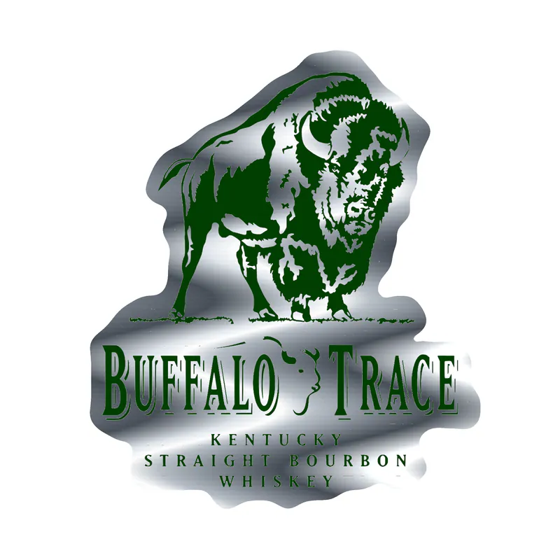 Buffalo Trace Silver Chrome Vinyl Sticker - Custom Size