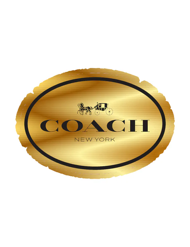 Coach - Gold Chrome Vinyl Sticker - Custom Size