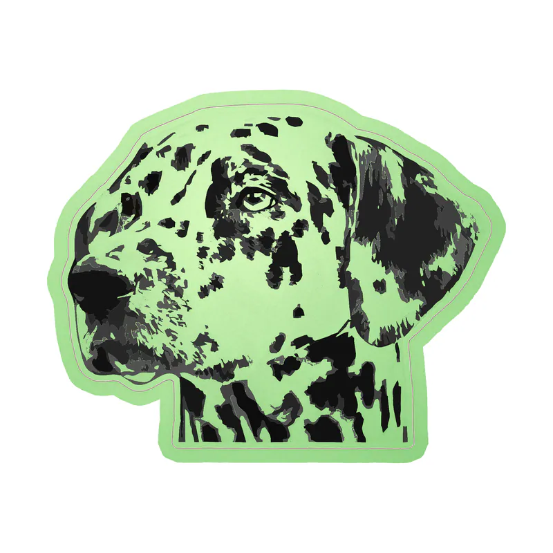 Dalmatian - Glow in the Dark Vinyl Sticker - Custom Size