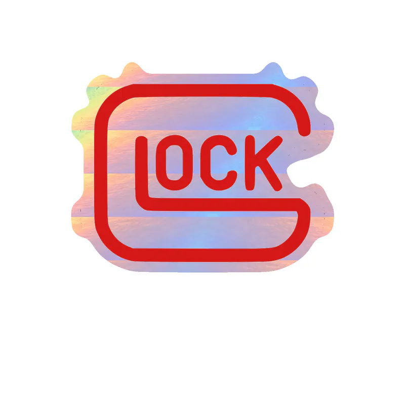 Glock Holographic Vinyl Sticker - Custom Size