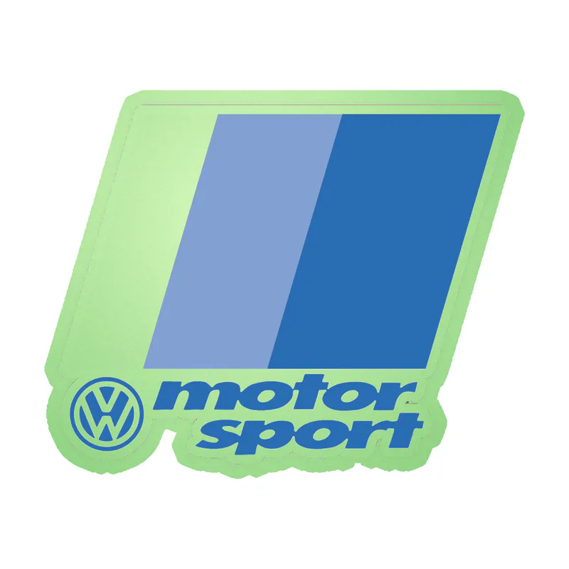 Volkswagen Motorsport Logo - Glow in the Dark Vinyl Sticker - Custom Size