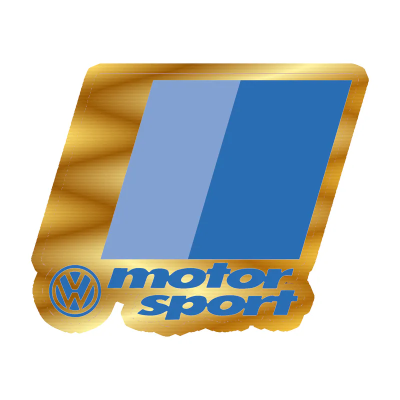 Volkswagen Motorsport Logo - Gold Chrome Vinyl Sticker - Custom Size