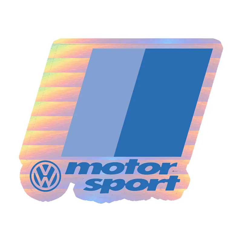 Volkswagen Motorsport Logo - Holographic Vinyl Sticker - Custom Size