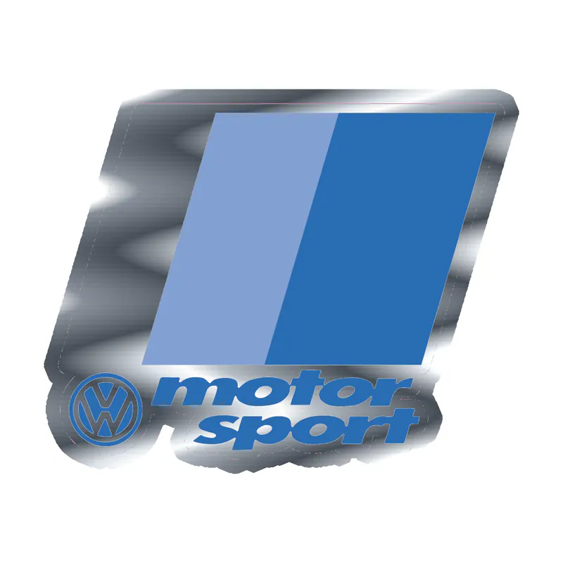 Volkswagen Motorsport Logo - Silver Chrome Vinyl Sticker - Custom Size
