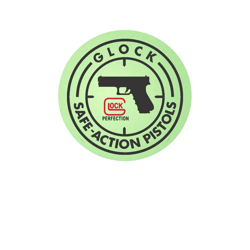 Glock Glow in the Dark Vinyl Sticker - Custom Size