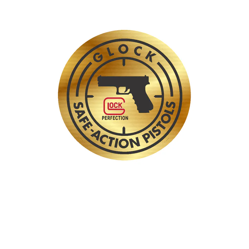 Glock Gold Chrome Vinyl Sticker - Custom Size
