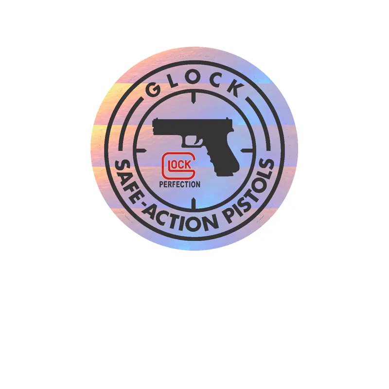 Glock Holographic Vinyl Sticker - Custom Size