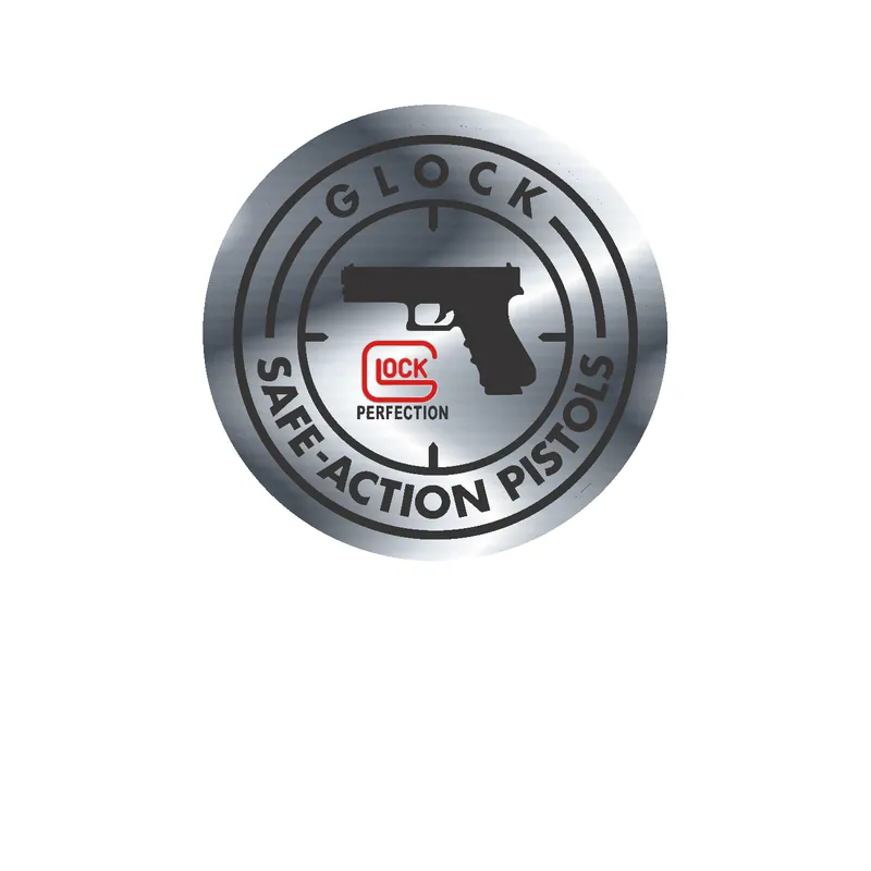 Glock Silver Chrome Vinyl Sticker - Custom Size