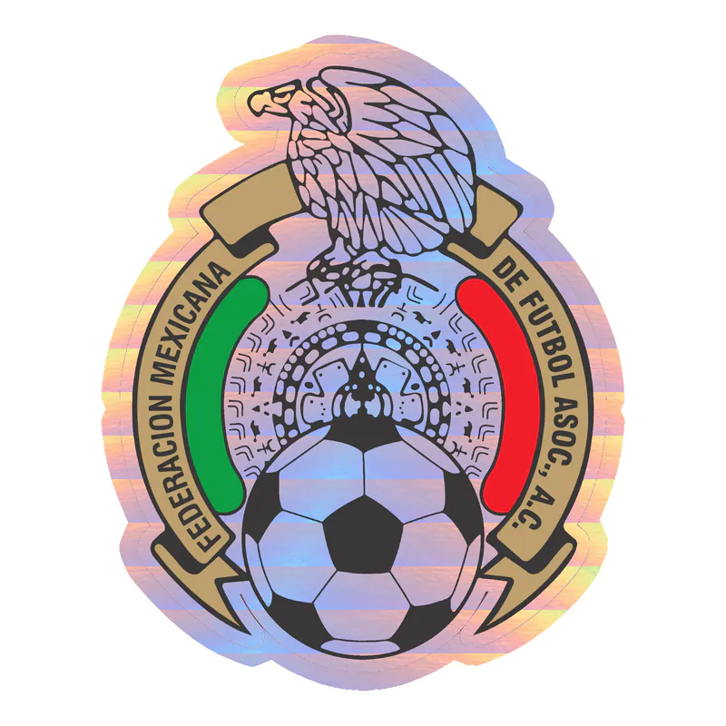 Federacion Mexicana - Logo - Holographic Vinyl Sticker - Custom Size