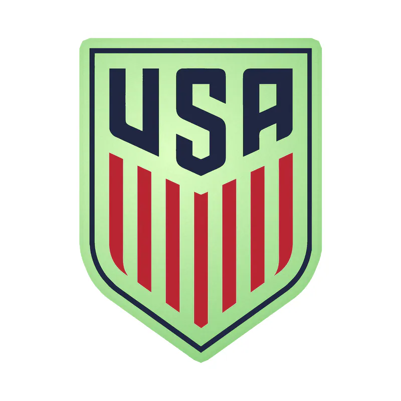 USA Soccer - Logo - Glow in the Dark Vinyl Sticker - Custom Size