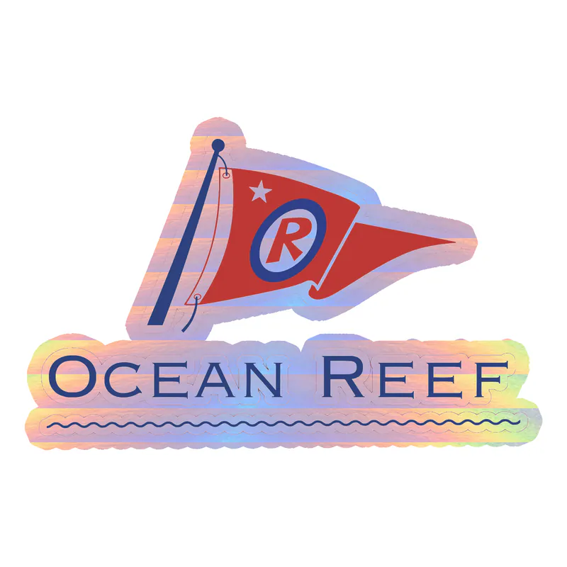 Ocean Reef  Holographic Vinyl Decal - Custom Size