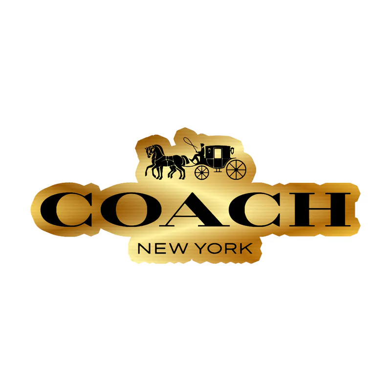 Coach - Gold Chrome Vinyl Sticker - Custom Size