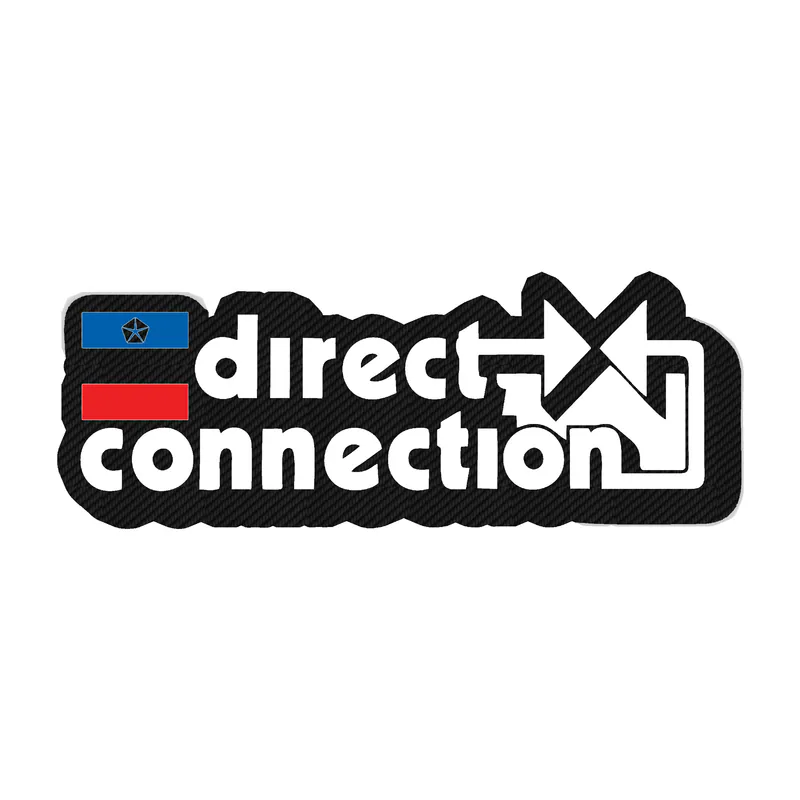 Mopar- Direction Connection - Carbon Fiber Vinyl Decal - Custom Size