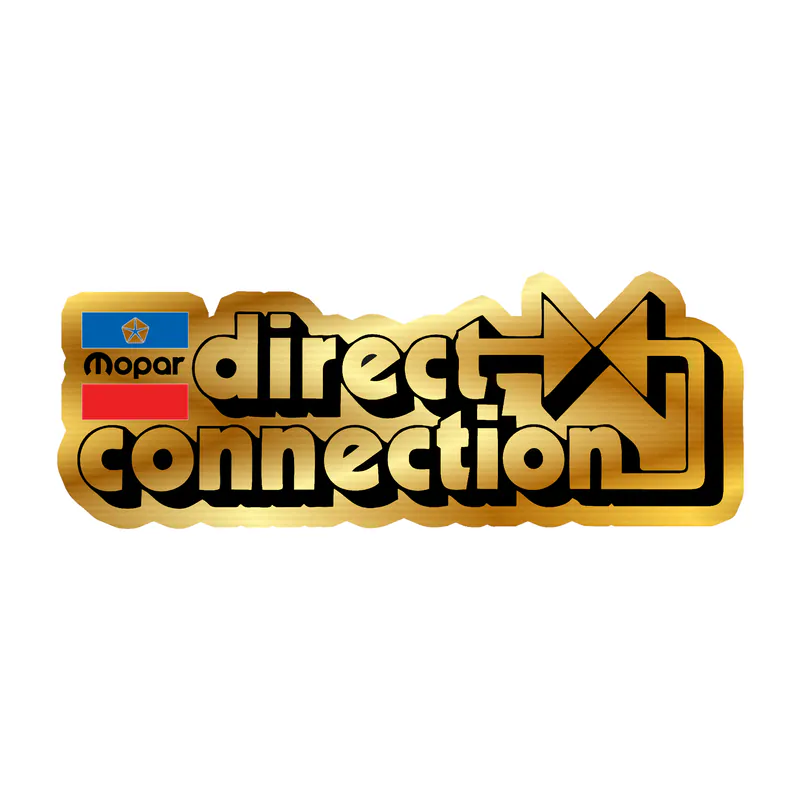 Mopar- Direction Connection - Gold Chrome Vinyl Decal - Custom Size