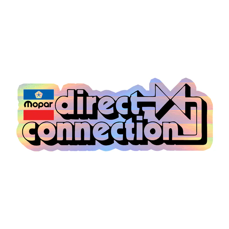 Mopar- Direction Connection - Holographic Vinyl Decal - Custom Size