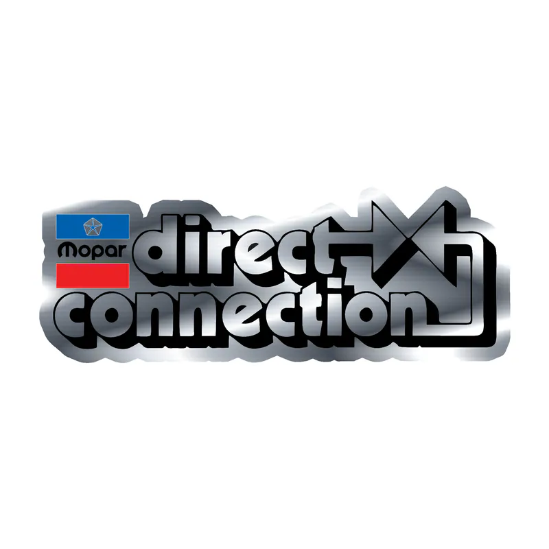 Mopar- Direction Connection - Silver Chrome Vinyl Decal - Custom Size