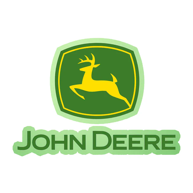 John Deere - Green and Yellow with name -  Glow in the Dark Vinyl Sticker - Custom Size