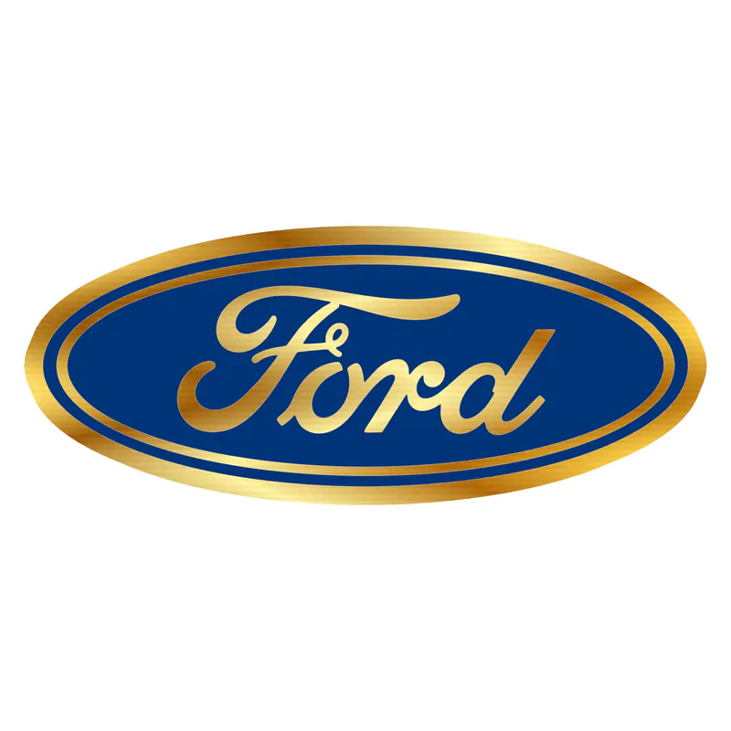 Ford - Gold Chrome Vinyl Sticker - Custom Size