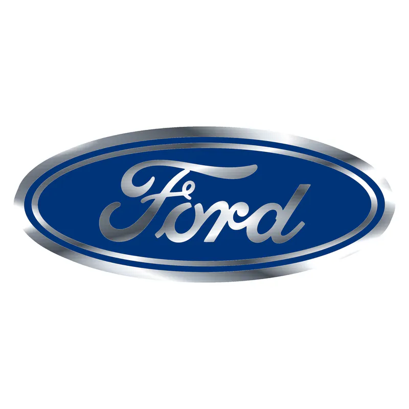 Ford - Silver Chrome Vinyl Sticker - Custom Size