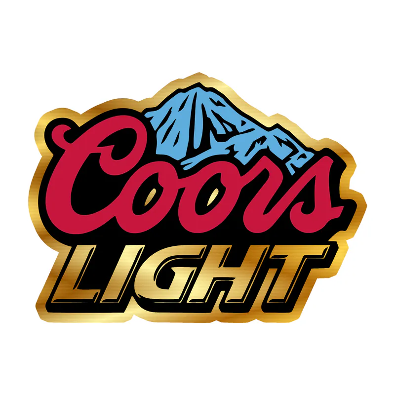 Coors Light Gold Chrome Vinyl Decal - Custom Size