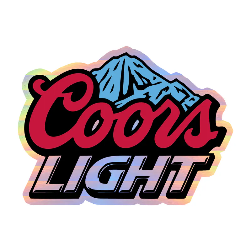 Coors Light Holographic Vinyl Decal - Custom Size