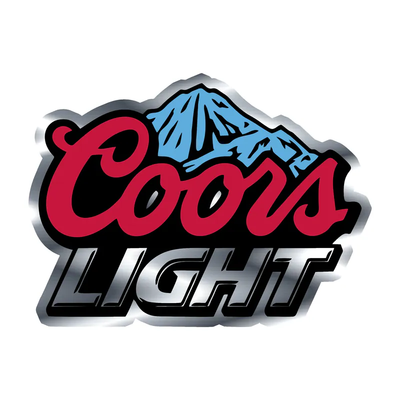 Coors Light Silver Chrome Vinyl Decal - Custom Size