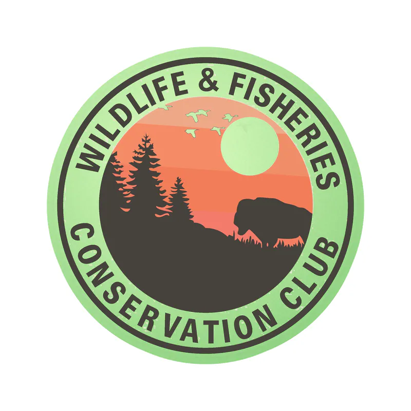 Wildlife & Fisheries Conservation Club - Full Color - Glow in the Dark Vinyl Decal - Custom Size