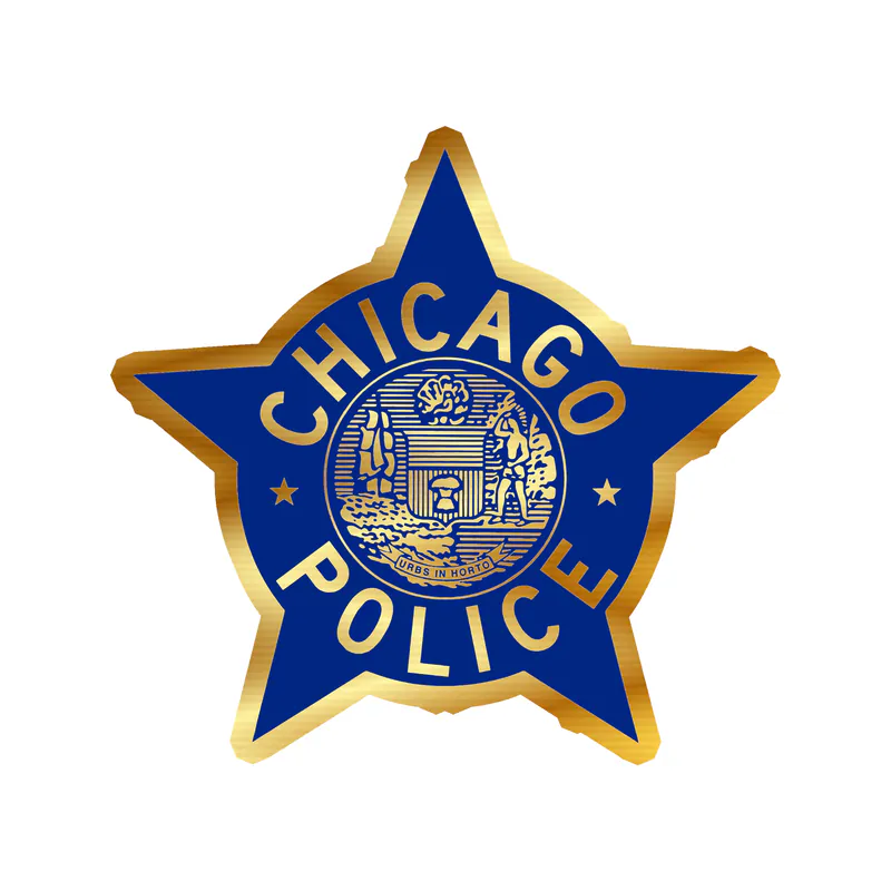 Custom for Jeff - Chicago PD -  Gold Chrome Vinyl Decal - Custom Size