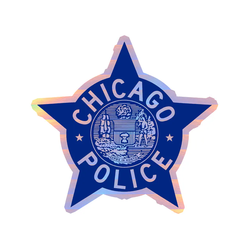 Custom for Jeff - Chicago PD -  Holographic Vinyl Decal - Custom Size
