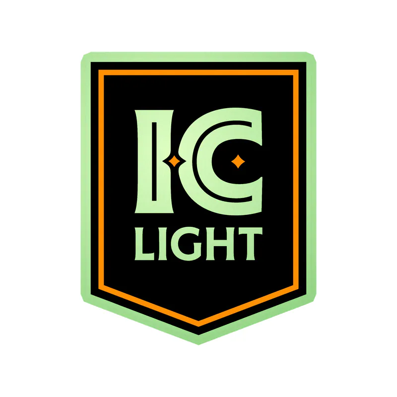 Iron City Light - Glow in the Dark Vinyl Decal - Custom Size