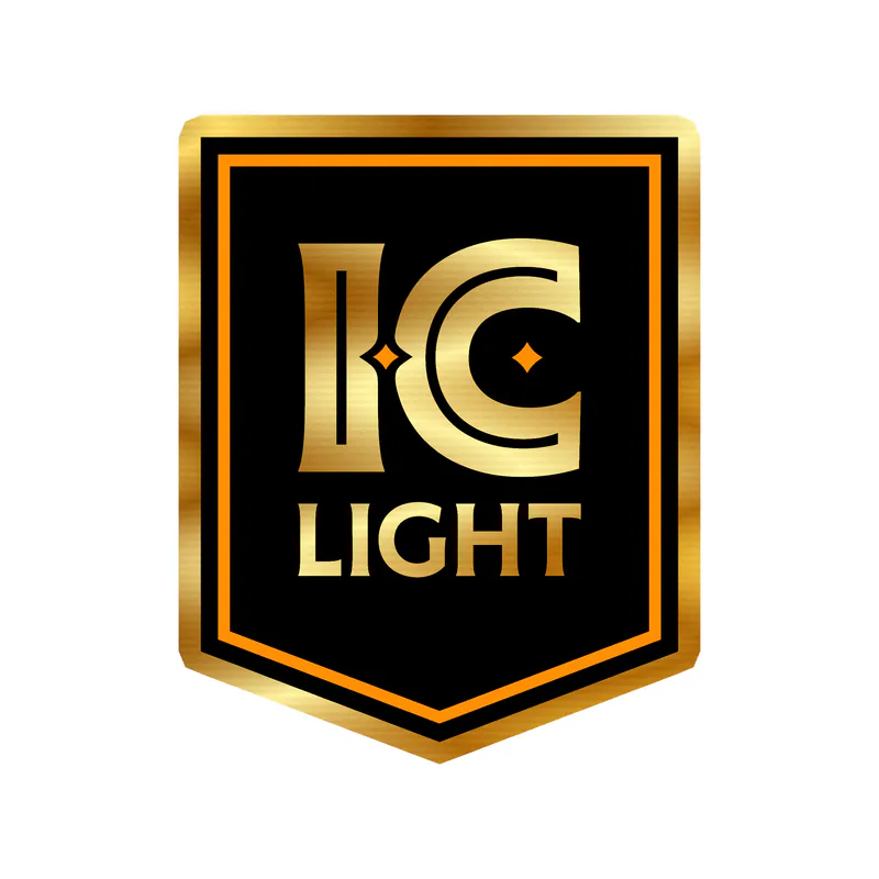 Iron City Light - Gold Chrome Vinyl Decal - Custom Size