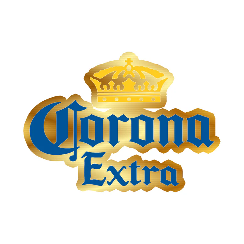 Corona Extra  - Gold Chrome Vinyl Decal - Custom Size