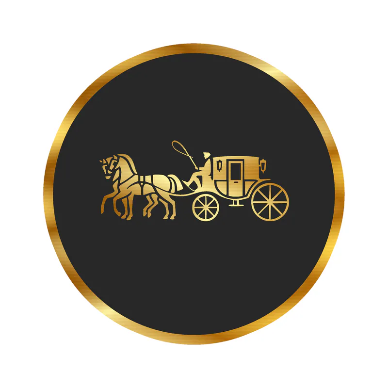 Coach - Black - Gold Chrome Vinyl Sticker - Custom Size