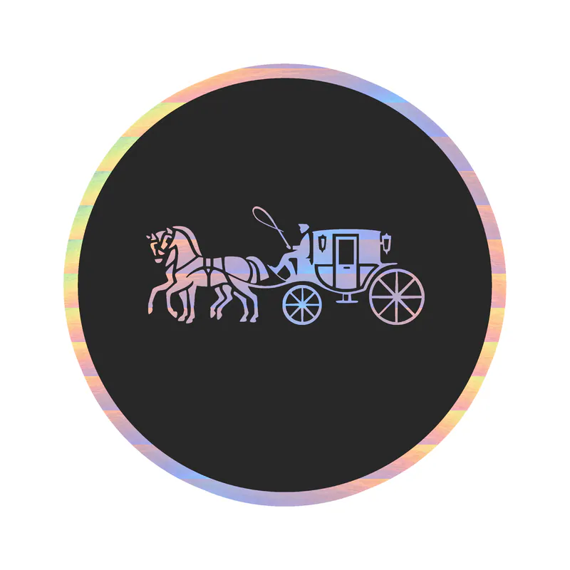 Coach - Black - Holographic Vinyl Sticker - Custom Size
