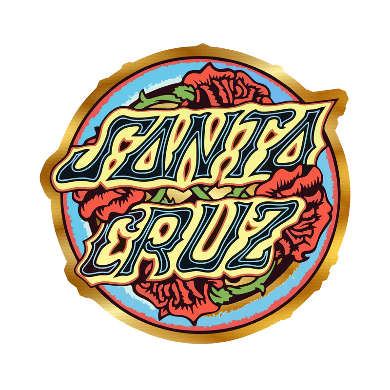 Santa Cruz Gold Chrome Vinyl Decal