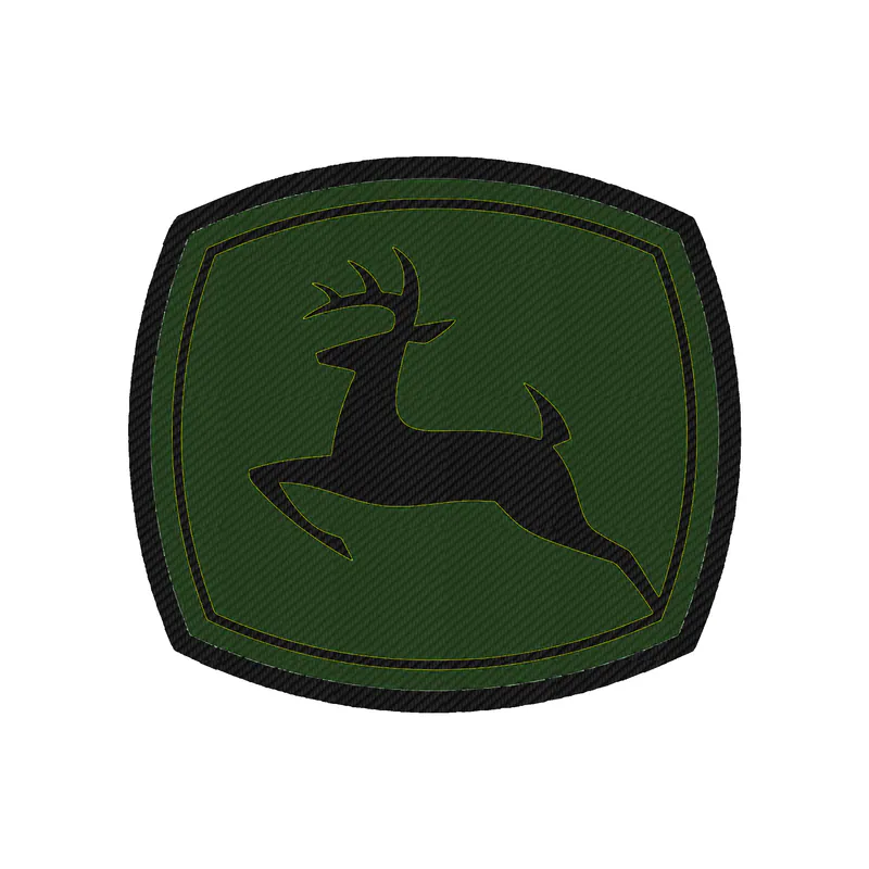 John Deere - Green and Yellow - Carbon Fiber Vinyl Sticker - Custom Size
