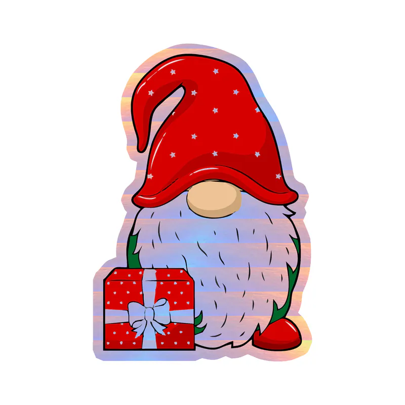 Gnomes Holographic Vinyl Decal - Custom Size