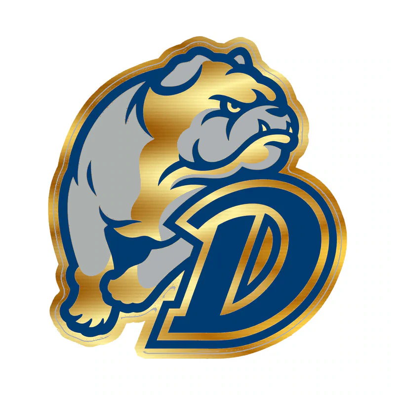 Drake Bulldogs - Image 2 - Gold Chrome Vinyl Decal - Custom Size