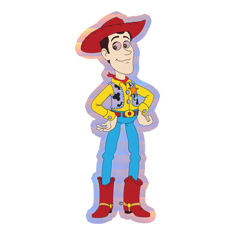 Toy Story Woody Holographic Vinyl Sticker - Custom Size