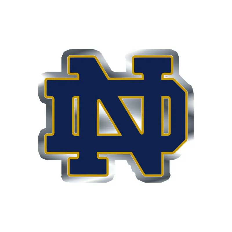 Notre Dame - Image 3 - Silver Chrome Vinyl Decal - Custom Size