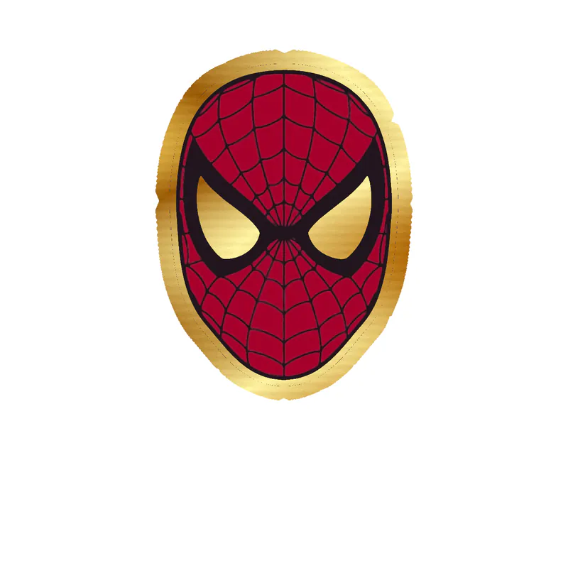 Spiderman Gold Chrome Vinyl Decal - Custom Size