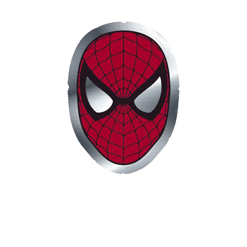 Spiderman Silver Chrome Vinyl Decal - Custom Size