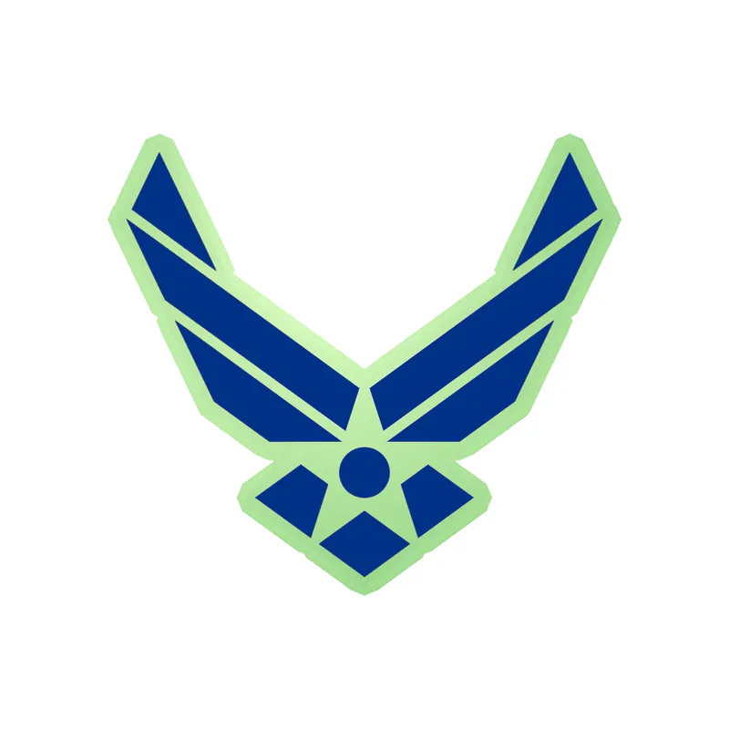 Air Force Glow in the Dark Vinyl Decal